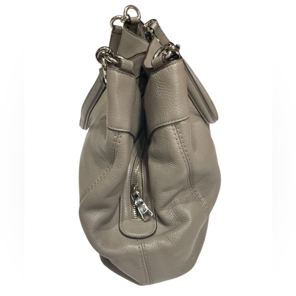 Coach Lexy Edie Shoulder Bag Pebbled Leather Taupe Beige - Picture 4 of 13